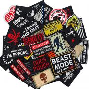 12 Pieces Random Funny Tactical Morale Patch Full Embroidery Military Loop and Hook Patches for Caps Backpacks Vest Harness Military Uniforms